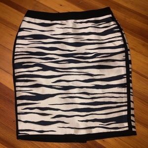 Ann Taylor Zebra Pencil Skirt